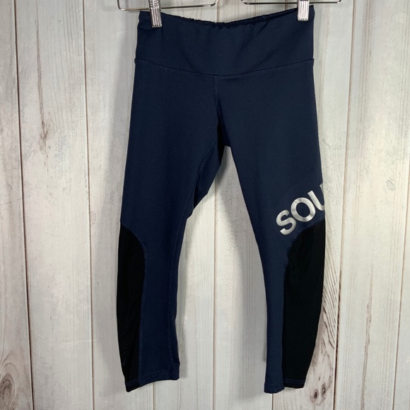 soulcycle Pants - SoulCycle Mesh Panel Cropped Leggings
